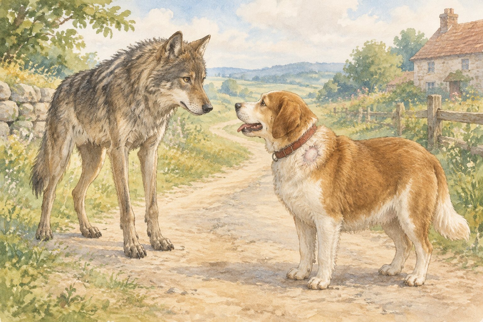 O lobo e o cão