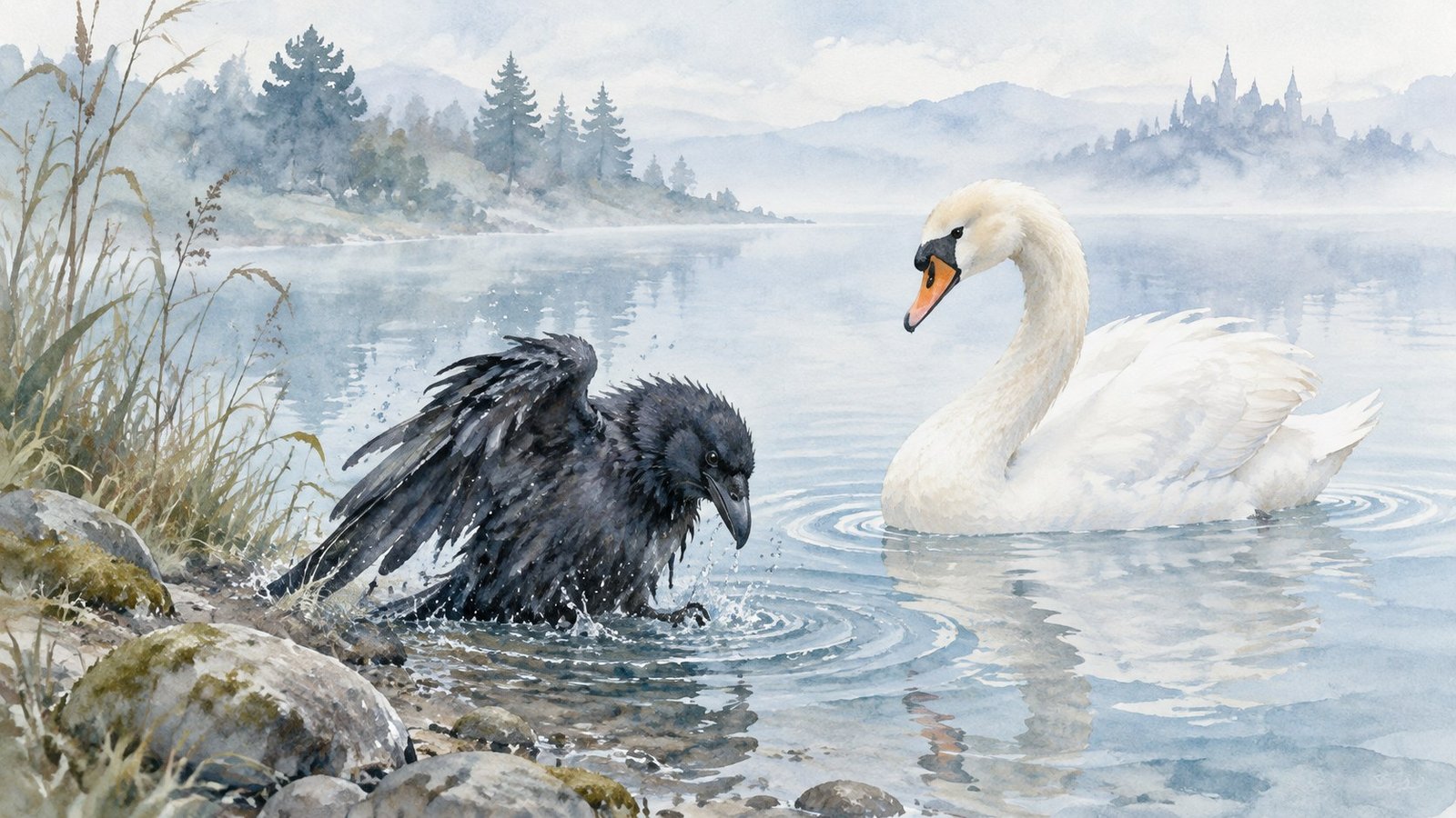 O corvo e o cisne