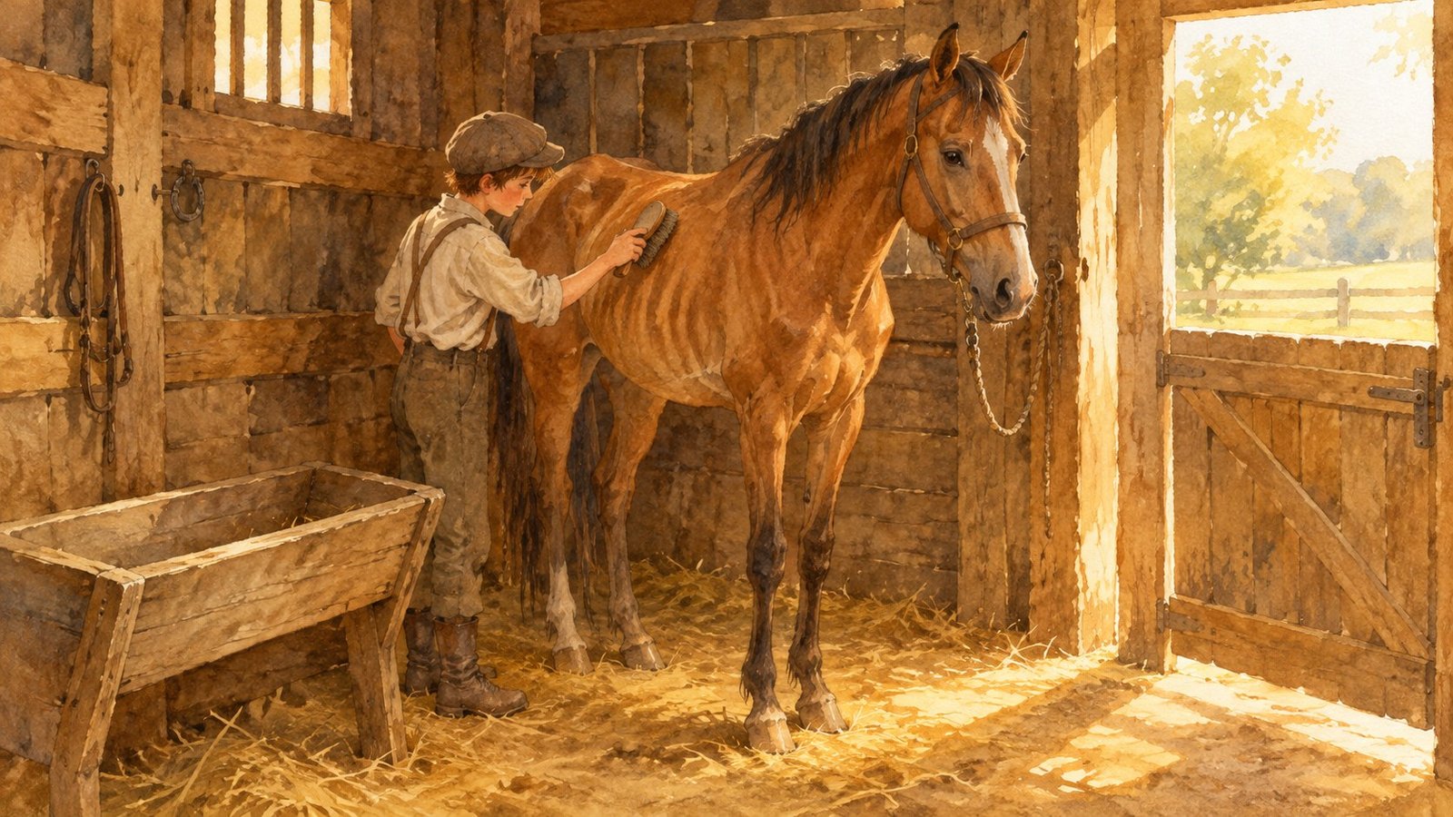 O cavalariço e o cavalo